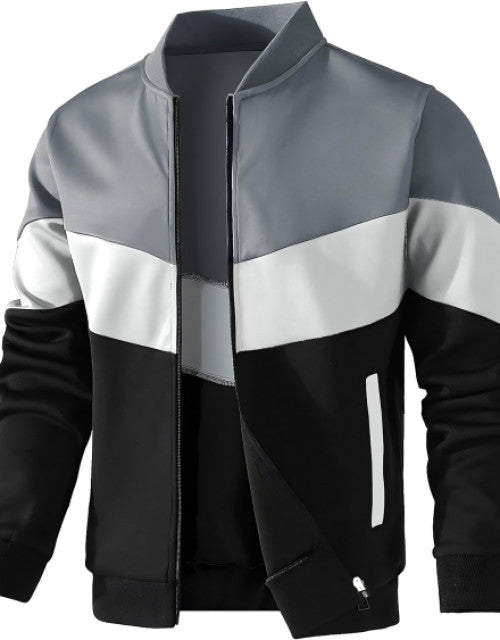 Men Solid Soft Fleece Warm Open Zipper Jacket